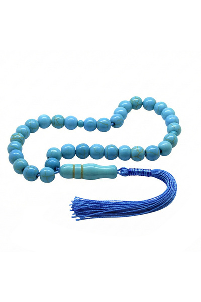 Tesbihane Turquoise Prayer Beads - Ottoman Palace Tassels - Turquoise Color -...
