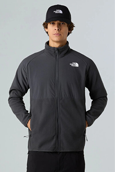 THE NORTH FACE Erkek Glacier Heavyweight Full Zip Fermuarlı Hırka - Koyu Gri