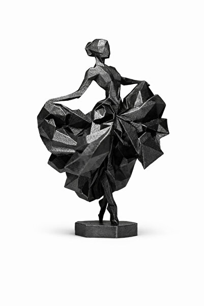 OEM Modern Geometrik Dansçı Figürü | Siyah Dekoratif Kadın Figürü | Minimal &...