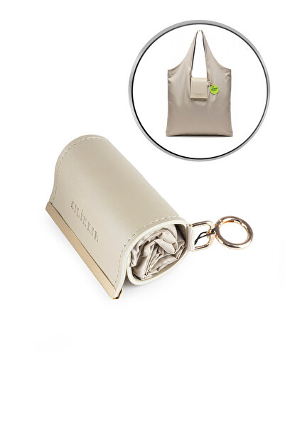 İMAKS Satin Fabric Folding Roll Practical Snap Fastener Capsule Shopping Groc...