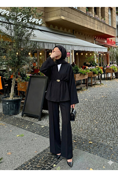 Modarana Beli Lastikli Tunik/Pantolon 2'li Takım