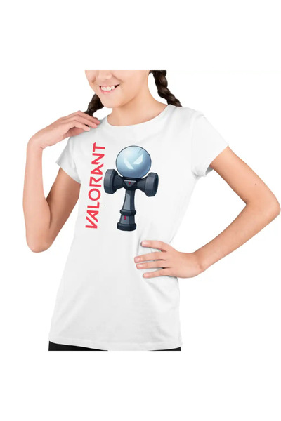 OEM Kids Girls Kendama Valorant Gamer Rank Agent T-Shirt