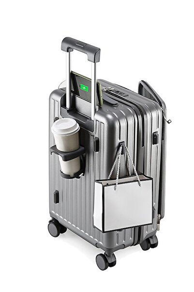 ZUIHAO 20 inch Suitcase Side-Opening Flip-Top luggage with Deep Main Compartm...