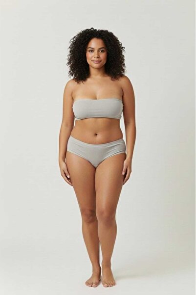 Pink Cadillac Gray Women's Plus Size High-Waisted Cotton Briefs - Breathable ...