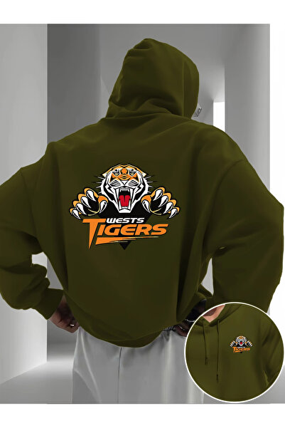 ELAN WEAR Rucsac SPECIAL cu imprimeu cu glugă supradimensionat cu buzunar can...