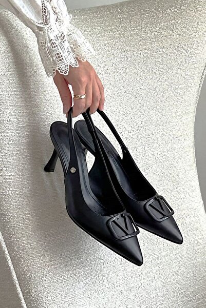 Gökhan Talay Rosalinda Flexible Soft Non-Slip Sole (8 cm) Black Skin Light El...