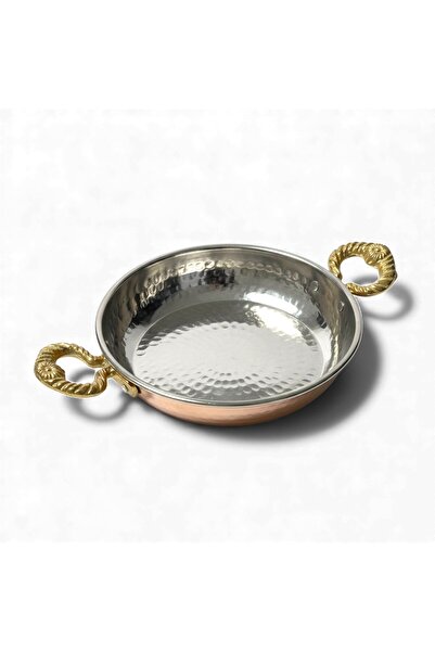 Yardımcı Bakır Since 1997 Thick Copper Pan & Egg Pan with Pattern 14 cm