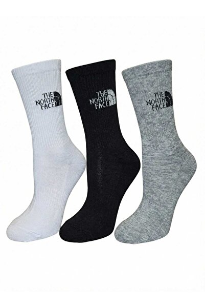THE NORTH FACE Long socks, pack of 6, cotton blend, black/optical white/grey....