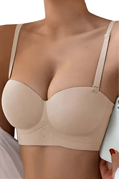 Linovit Seamless Wire-Free Bra Linovit®, Push-Up, Removable Straps, Double Fa...