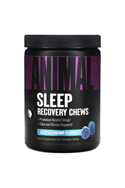 Animal استعادة النوم بنكهة التوت الأزرق - 60 قرصًا للمضغ