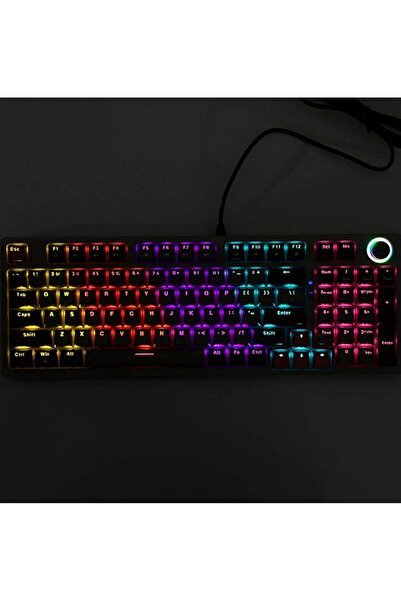 gaman KL-114 Blue Switch Full - 20 Mod Led Animasyonlu Mekanik Klavye - Rgb M...