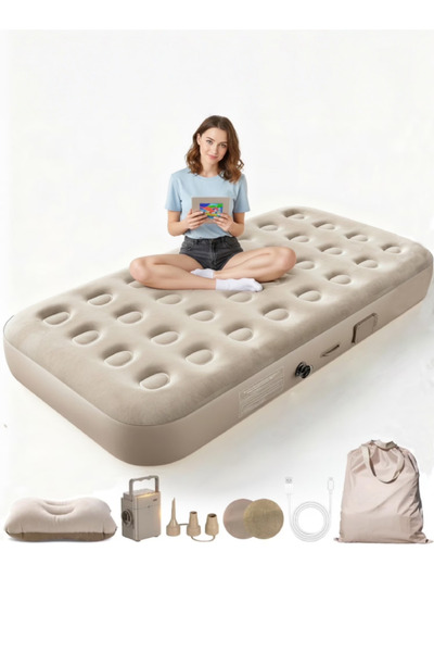 Bojasmiial مرتبة هوائية فردية ذاتية النفخ مع وسادة قابلة للنفخ، طقم إصلاح وحق...