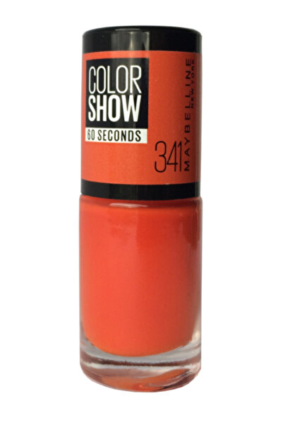 LABEL LİNE Color Show 60 Seconds, Nail Polish, Nr. 341, Orange Attach, 7 ml