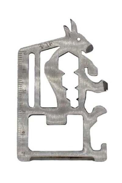 Liger بطاقة متعددة الوظائف للبقاء على قيد الحياة 11 في 1 فضية 6 سم