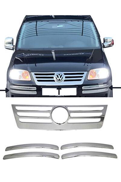 ACK Dizayn VOLKSWAGEN CADDY 2004-2010 ARACA ÖZEL KROM ÖN PANJUR + TAMPON ÇITA...