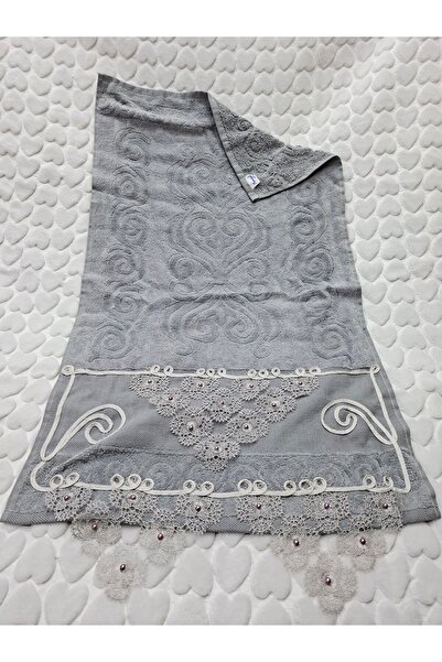 BERKAY Berkaysundan Yoncagül Cotton Needle Embroidered Velvet Towel 50X90Cm