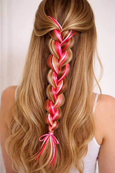 tutu tasarım alaçatı Colorful Hair Braid Accessory – Multi-Colored Hair Ornam...