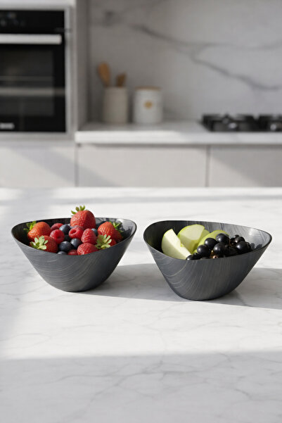 CASTEROLİ وعاء مثلث الشكل من بلاك وود (مظهر خشبي) - طبيعي وأنيق وعملي، مقاس 2...