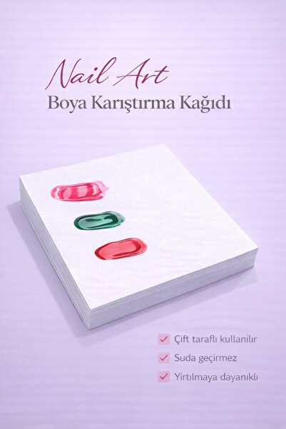 VIOLA BEAUTY NAIL ART İÇİN KARIŞTIRMA KAĞIDI (50'Lİ) - OJE VE JEL İÇİN KARIŞT...