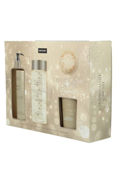 SENCE Set cadou relaxare Champagne Crush - Kit de experiență de baie luxoasă