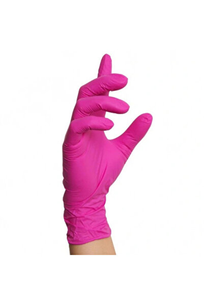 Pink Nails 100 ροζ γάντια νιτριλίου XS