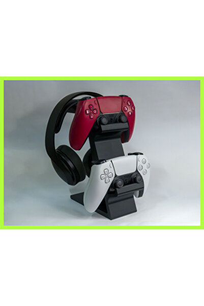 Exyrio Oyun Kolu&Kulaklık Standı - 2li Kontrolcü Tutucu Masaüstü Organizer