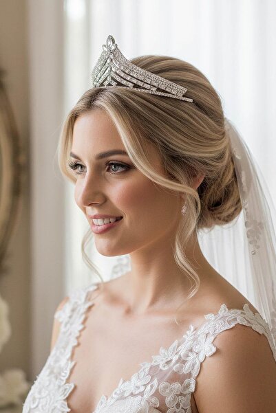 TAKIŞTIR Στέμμα νυφικού/χέννας/αρραβώνα/χρηματοκιβωτίου με πέτρες ζιργκόν