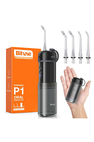 Bitvae Portable Water Flosser, Telescopic Reservoir, 4 Nozzles BVP1