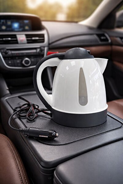 Blurry Date Kettle Su Isıtıcı Araç Içi Oto Çakmaklık Girişli 1 Litre 12Volt (...