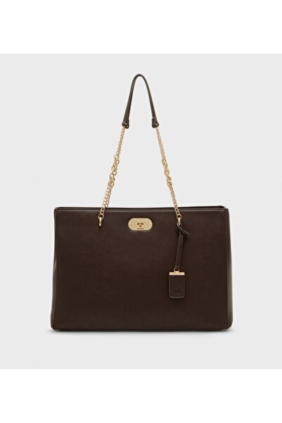 Anne Klein حقيبة تسوق ذات قفل ملتوي محكم الملمس