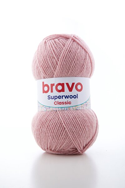 Bravo Superwool Classic 014 Powder Knitting Yarn Lână Acrilic 100 gr 260 m