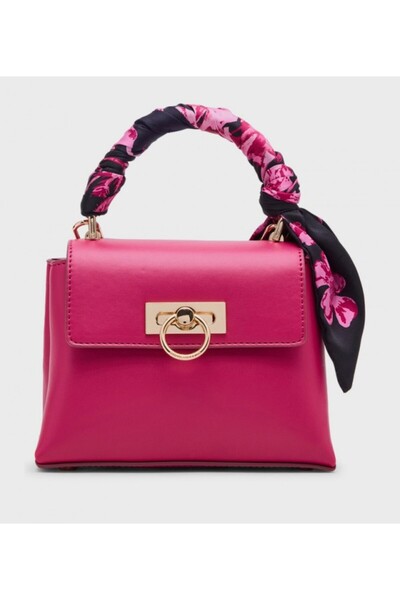 Anne Klein Textured Top Handle Bag With Scarf Detail