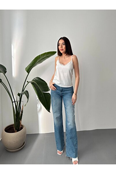 Lady Pixie Lace Detailed Strappy Blouse