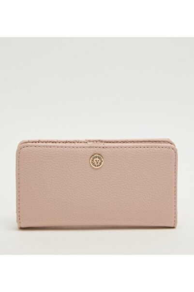 Anne Klein محفظة ثنائية الطي بتفاصيل الشعار