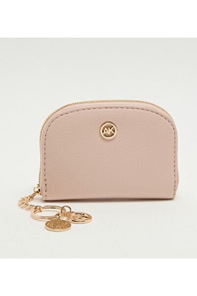 Anne Klein حامل بطاقات بسحاب مع تفاصيل الشعار