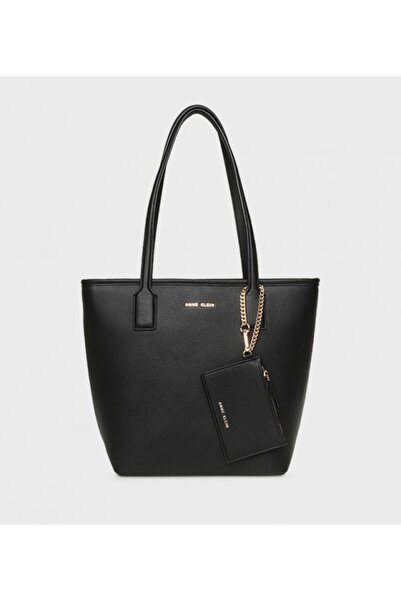 Anne Klein حقيبة تسوق بسحاب مزينة بشعار العلامة التجارية