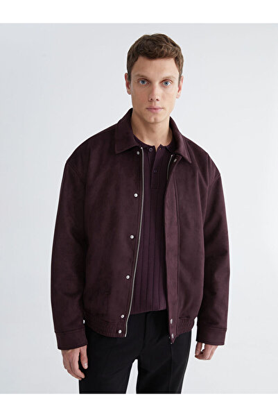 LC Waikiki Καφέ ανδρικό σουέτ παλτό στάνταρ μεγέθους