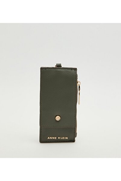 Anne Klein محفظة بسحاب مزينة بشعار العلامة التجارية