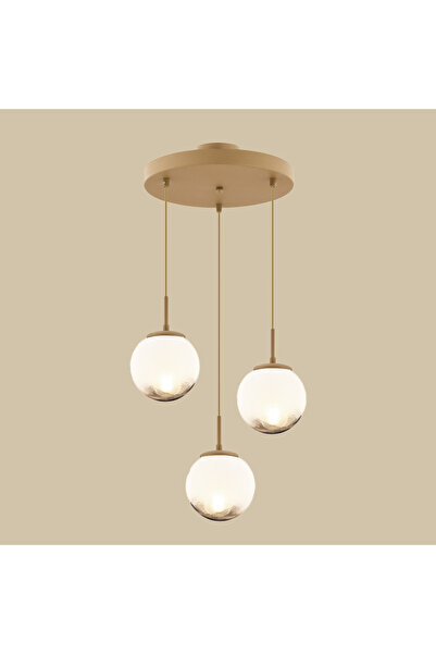 Bella Maison Tracy 3'lü Yuvarlak Sarkıt Avize Eskitme (30x70 cm)