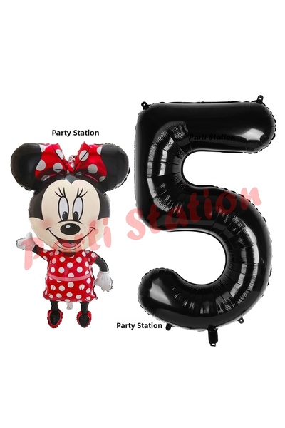 Parti Station Minnie Mouse 1st Birthday Set: Minnie Mouse Themed Balloons and...