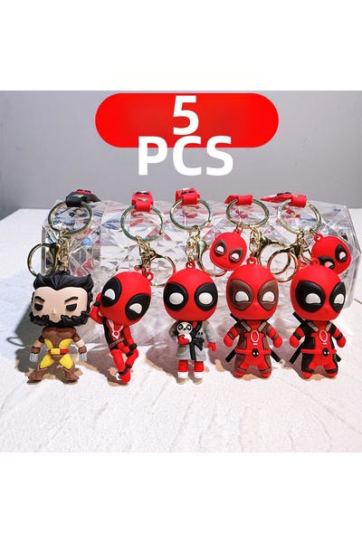 Choice 5 قطع من ديدبول وولفرين ديدبول 3 سلسلة مفاتيح قلادة دمية لعبة فيلم رائ...