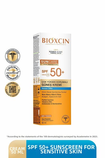 Bioxcin Sun Care Very High Protection Sun Cream for Sensitive Skin 50 Spf 50 ml 3 Pcs