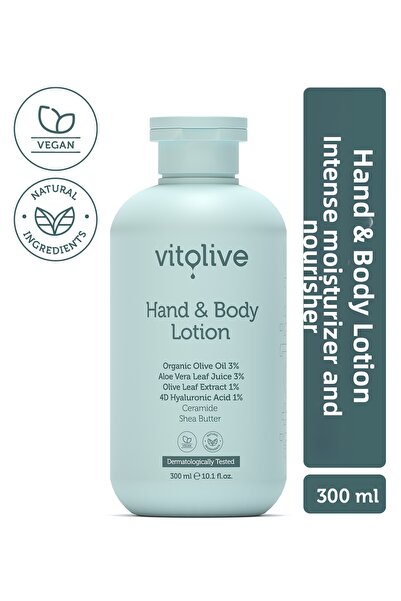 Vitolive لوشن لليدين والجسم 300 مل - مرطب مكثف يدعم الحاجز الواقي نباتي (3% ز...