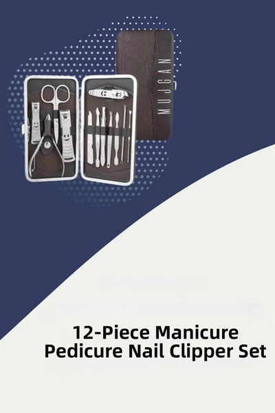 Twin Store ميه للاستيراد ®   12 قطعة من الفولاذ المقاوم للصدأ مدمج مقص أظافر ...