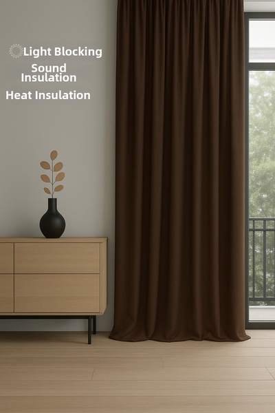 Monami Perdele de lux maro eleganță, rezistentă la lumină