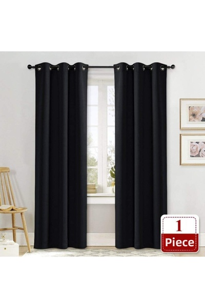 Devor Perde Rustic Background Curtain - Rustic Curtain - Black