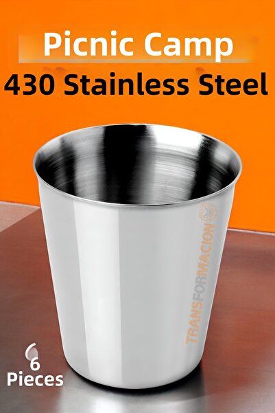 Transformacion طقم كاسات ستانلس ستيل 6 قطع كامبل بيكنيك كاتاليجي 721504