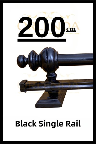 Orlenda Единична релса за завеси в рустик стил 200 см