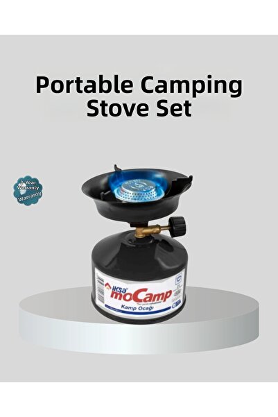 Epilons Portable Camping Stove Set Cooking Area Adjustable Flame