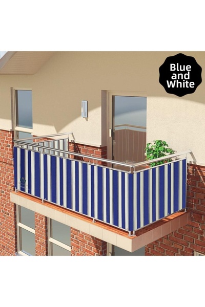 ALTINPAMUK ستارة حديدية للشرفة، ستارة درابزين، مقاس X، مع حلقات معدنية باللون...